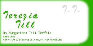terezia till business card