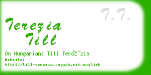 terezia till business card